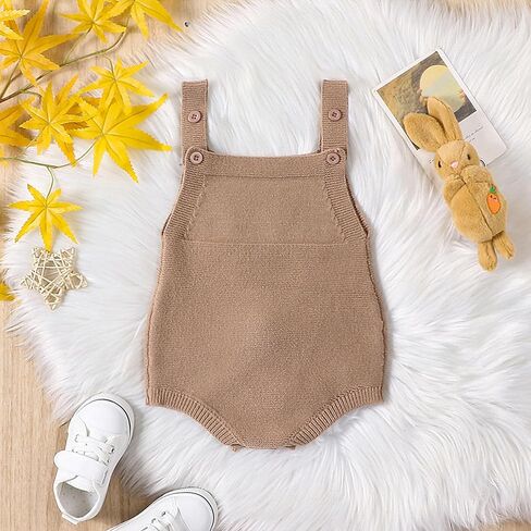 fhutpw عيد الفصح الأرنب رومبير طفل صبي فتاة محبوك بلا أكمام بذلة الزي لطيف الوليد 3 6 9 12 شهرا الملابس (أفخم الذيل الكاكي، 3-6 أشهر) in Kuwait