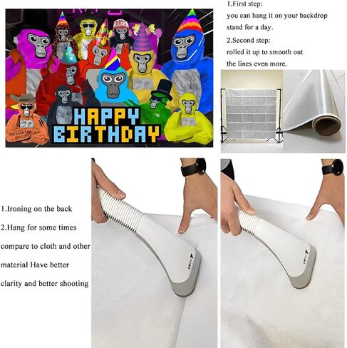 غوريلا علامة خلفية زينة عيد ميلاد سعيد عيد ميلاد راية خلفية لعلامة الغوريلا لوازم حفلة عيد ميلاد (5x3ft) in Kuwait