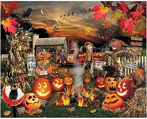 طلاء يدوي بالأرقام للبالغين والأطفال، طلاء يقطين الهالوين بالأرقام، طلاء أكريليك بالأرقام، طقم طلاء جدار المنزل، غرفة المعيشة، غرفة النوم، ديكور الهالوين، فزاعة اليقطين in Kuwait