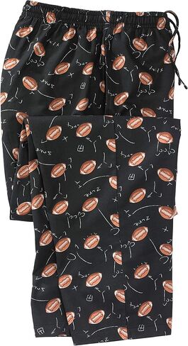 بنطال بيجامة رجالي من KingSize كبير وطويل من الفلانيل - كبير - 6XL، قيعان بيجامة لكرة القدم in Kuwait