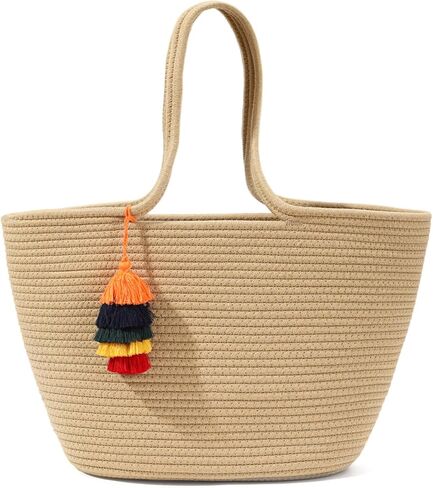 Women Cotton Shoulder Tote Bag Purses, Huge Top Handle Hobo Casual Satchel Bags, Shopping Work Vacation Handbags in Kuwait