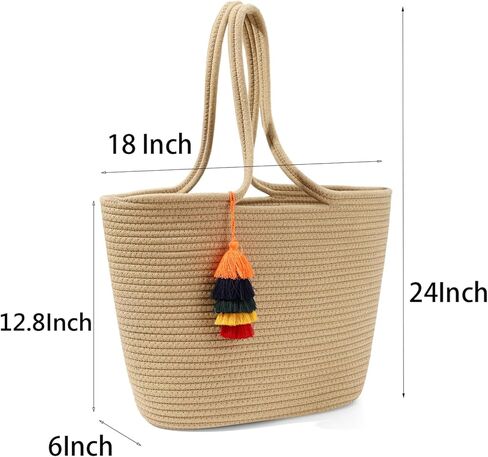 Women Cotton Shoulder Tote Bag Purses, Huge Top Handle Hobo Casual Satchel Bags, Shopping Work Vacation Handbags in Kuwait