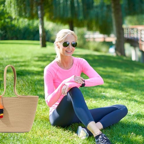 Women Cotton Shoulder Tote Bag Purses, Huge Top Handle Hobo Casual Satchel Bags, Shopping Work Vacation Handbags in Kuwait