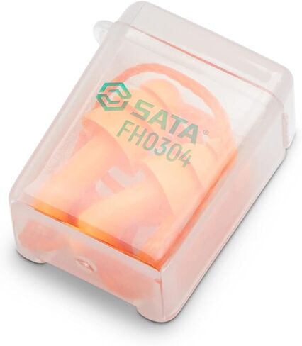 SATA ANSI and CE Compliant, Banded Round Shape Silicone Earplugs, NRR 23dB, SNR 29dB - STFH0431, Green/Yellow, 5 Pairs (Pack of 2) in Saudi Arabia