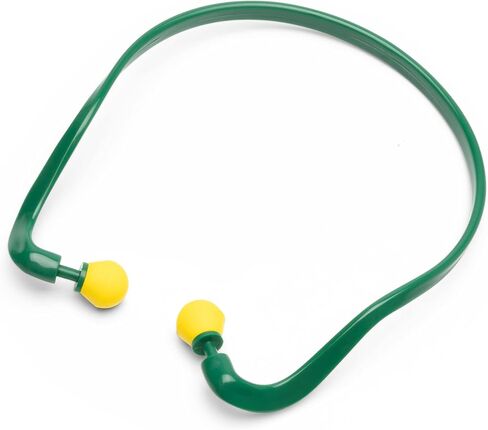 SATA ANSI and CE Compliant, Banded Round Shape Silicone Earplugs, NRR 23dB, SNR 29dB - STFH0431, Green/Yellow, 5 Pairs (Pack of 2) in Saudi Arabia