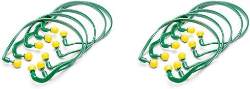SATA ANSI and CE Compliant, Banded Round Shape Silicone Earplugs, NRR 23dB, SNR 29dB - STFH0431, Green/Yellow, 5 Pairs (Pack of 2) in Saudi Arabia