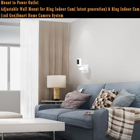 1 حزمة منفذ جبل لكاميرا Ring الداخلية (الجيل الثاني والجيل الأول)، حامل تثبيت على الحائط، دوران 360 درجة وتصميم موفر للمساحة (الكاميرا الحلقية غير متضمنة) in Kuwait