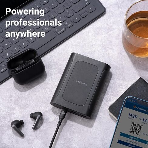 أومني موبايل 12800 باور بانك للكمبيوتر المحمول مع USB-C | حزمة بطارية لأجهزة الكمبيوتر المحمولة والأجهزة اللوحية والكاميرات والهواتف الذكية وآيفون وسامسونج جالاكسي والأجهزة الذكية الأخرى in Kuwait