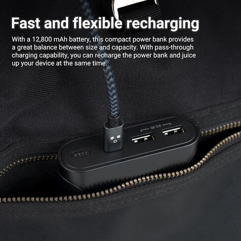 أومني موبايل 12800 باور بانك للكمبيوتر المحمول مع USB-C | حزمة بطارية لأجهزة الكمبيوتر المحمولة والأجهزة اللوحية والكاميرات والهواتف الذكية وآيفون وسامسونج جالاكسي والأجهزة الذكية الأخرى in Kuwait