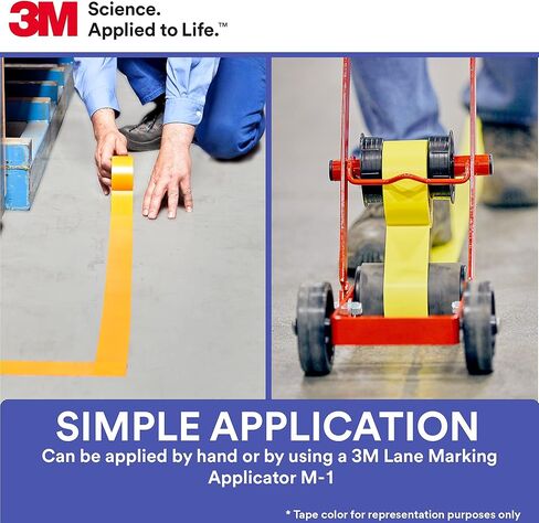 شريط فينيل 3M 471، 1 بوصة × 36 ياردة، أبيض، 1 لفة، شريط أرضي أبيض، طلاء بديل لوضع علامات على الأرضية، والتباعد الاجتماعي، وترميز الألوان، وعلامات السلامة in Saudi Arabia
