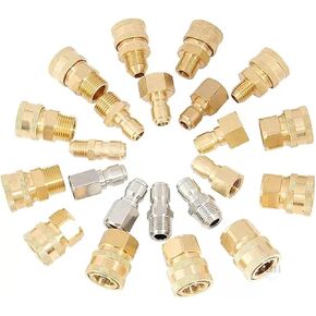 M14 M18 M22 Quick Connector High Pressure Quick Coupling For Car Washer Water Gun Adapter 1Pcs(M14 Female-G(Brass)) in Saudi Arabia