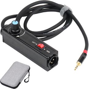 AUX to XLR Isolation Box, 3.5mm TRS to 3-Pin XLR Hum Eliminator with Volume Control, Built-in Audio Transformer & Ground Lift Switch, 3.3ft Cord, Removable Gold Coated AUX Plug in Kuwait