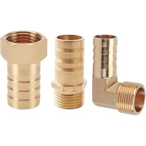 20Pcs Pagoda Connector 6 8 10 12 16mm Hose Barb Connector, Hose Tail Thread 1/8 1/4 3/8 1/2 Thread Brass Water Pipe Fittings(Barb 6mm-1I4,PL (20 PCS)) in Saudi Arabia
