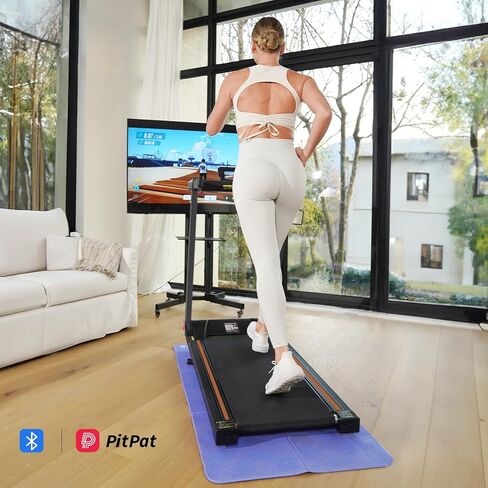 DeerRun Treadmills for Home with Incline and Handles, 3.5 HP Foldable Treadmill 350 LBS Weight Capacity for Small Spaces, Folding Running Machine with Smart APP in Kuwait
