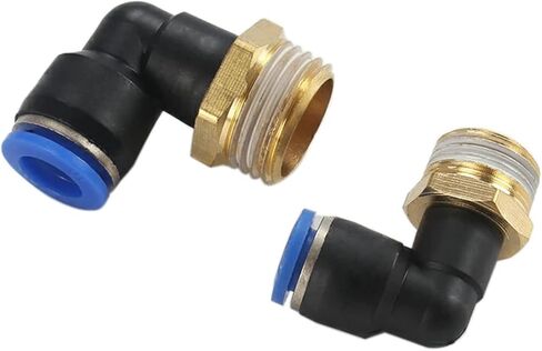 Pneumatic Tracheal Quick Connector Quick Connector Threaded Elbow Pl8-02/4-M5/6-01/10-03 1Pcs(PL8-04) in Saudi Arabia