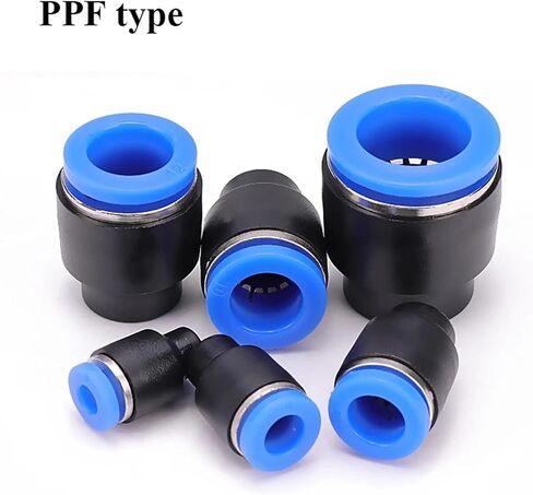 5pcs طيبة الهوائية الأنابيب نهاية كوب هواء خرطوم هواء الضغط الملاءمة الموصل البلاستيك ppf pp4/6/8/10/12mm (pp10-black-5pcs) in Saudi Arabia