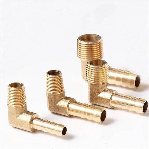 6-16mm Hose Barb Connector Tail Thread 1/8 1/4 3/8 1/2 3/4 1 Thread Brass Pipe Fittings Elbow 1Pcs(3l8 14mm) in Saudi Arabia