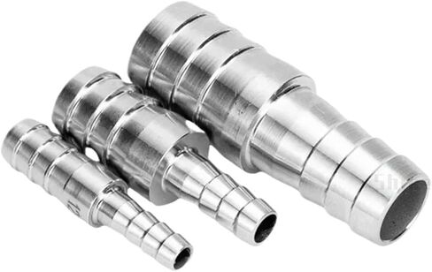 3-20 Mm Hose Barb Equal Reducing 304 Stainless Steel Bulkhead Hosetail Pipe Fitting Connector Panel 1Pcs(14mm-12mm Barb) in Saudi Arabia