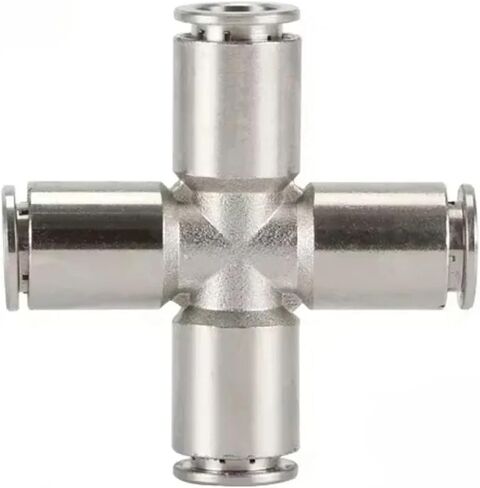 4-16mm OD Tube PU PE PV PM Elbow Corss Y Tee Copper Nickel-plated Release To Connect Pneumatic Fittings 1Pcs(PU,6mm OD Tube) in Saudi Arabia