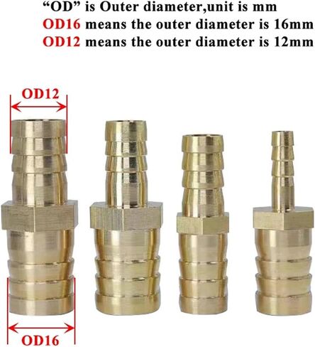 4 6 8 10 12 14 16 19 25mm خرطوم Barb Hosetail تقليل المخفضات المتساوية محولات مساوية 1pcs (OD19mm إلى OD19mm) in Saudi Arabia