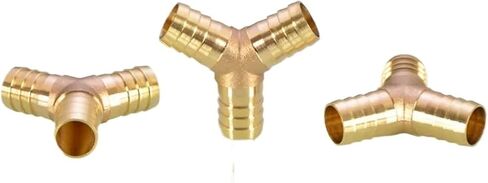 1PCS BRASS BARR PIPE FITTING Y TYPE 3 Way Tee Connector for 4-25mm خرطوم خراطيم النحاس تجهيزات أنبوب المعبد (6 مم) in Saudi Arabia