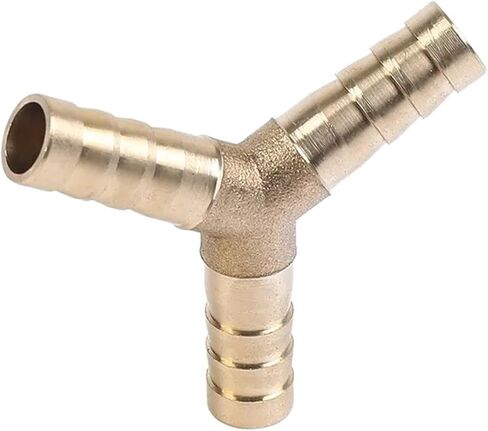 1PCS BRASS BARR PIPE FITTING Y TYPE 3 Way Tee Connector for 4-25mm خرطوم خراطيم النحاس تجهيزات أنبوب المعبد (6 مم) in Saudi Arabia