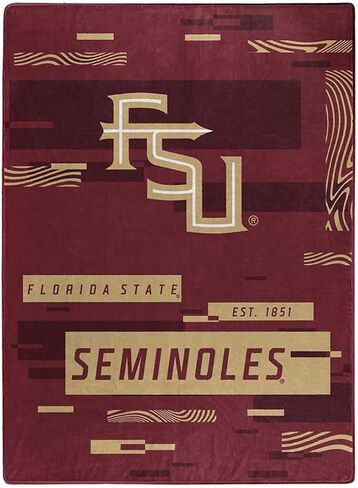 Northwest Company NCAA Digitize Design Plush Raschel Thow Blanket, 60"x80" (Florida State Seminoles) in Saudi Arabia