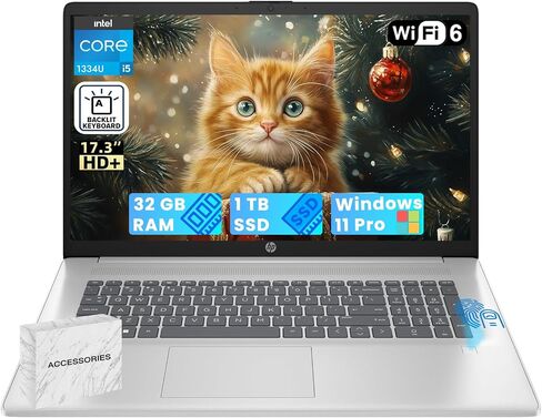 HP 17 Business Business Computer-Intel 10-Core I5-1334U ، 32GB RAM ، 1TB SSD ، 17.3 "HD+ Displan in Saudi Arabia