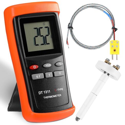 Full Range High Temperature K-Type Thermocouple with Ceramic Kiln Insulator Sensor Probe Digital K Type Thermometer Measuring Temperature up to 2372 °F 1300 °C for Kiln, Crucible and Forge in Saudi Arabia