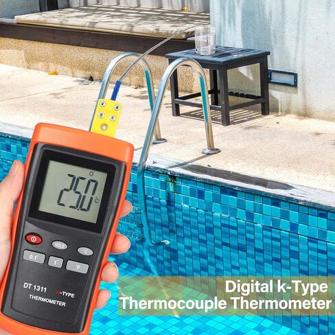 Full Range High Temperature K-Type Thermocouple with Ceramic Kiln Insulator Sensor Probe Digital K Type Thermometer Measuring Temperature up to 2372 °F 1300 °C for Kiln, Crucible and Forge in Saudi Arabia