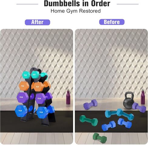 Dumbbell Rack Stand Only(Dumbbells not Included), Compact A-Frame Weight Rack for Dumbbells, Rust-Resistant Coated Dumbbell Storage Rack, Dumbbell Stand with Handle & Non-Slip Base for Home Gym in Saudi Arabia