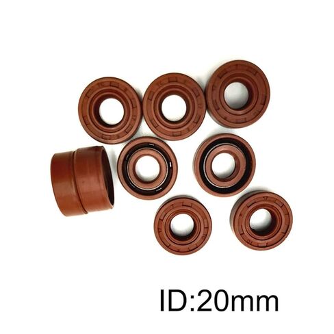 Oil Seals Flat Rubber washers Seal Washer 2pcs ID 20nn Rubber Oil Seal FKM Shaft Oil Seal TC-20/28/30/32/34/35-48/50/52mm Brown FKM Covered Double Lip with Garter Gasket Lip in Saudi Arabia