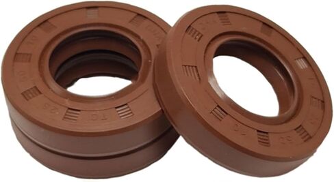 Oil Seals Flat Rubber washers Seal Washer 2pcs ID 20nn Rubber Oil Seal FKM Shaft Oil Seal TC-20/28/30/32/34/35-48/50/52mm Brown FKM Covered Double Lip with Garter Gasket Lip in Saudi Arabia