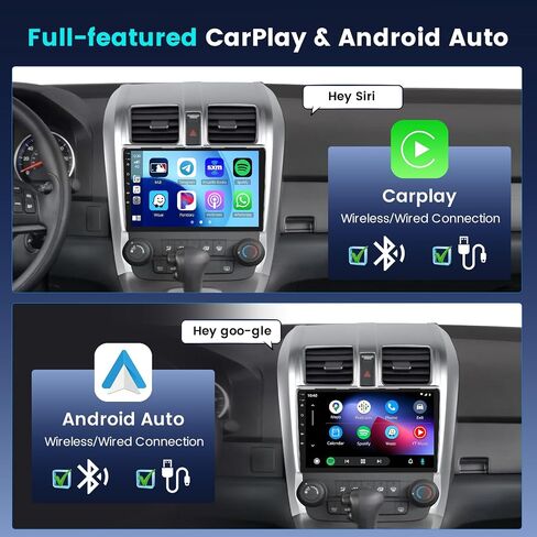 8 CORE 4+64GB لـ Honda CRV 2007-2011 Android 15 Car Stereo Wireless Carplay Android Auto ، 10.1 '' 'Carner Car Radio مع GPS ، WiFi ، 32EQ DSP ، 59 UI ، Bluetooth ، FM RDS ، Camera Camera Camera in Kuwait