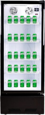 ثلاجة باب زجاجية تجارية ، تاجر ETL Coller Cooler ، 64 "علبة عرض عالية ، تبريد المروحة 9.8 Cu. in Kuwait