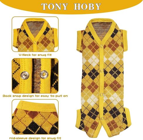 TONY HOBY Dog Sweater, Knitted Warm Dog Winter Shirt for New Year for Small Medium Dog (Blue, Girl, M) in Saudi Arabia