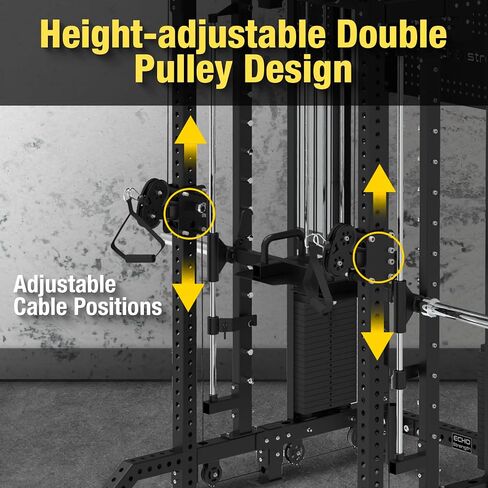 Commercial Cable Crossover Exercise Machine All in One Functional Trainer Cable Machine with 400LBS Weight Stacks Power Cage Squat Rack with Pulley System Compact Functional Trainer for Home Gyms in Saudi Arabia