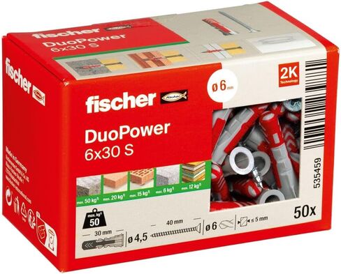 Fischer Duo Power Universal Wall Anchor with Screw, 535459 in Saudi Arabia
