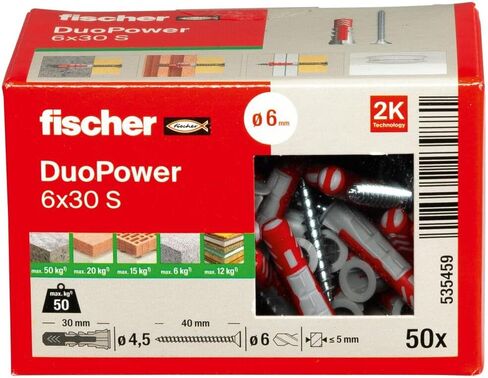 Fischer Duo Power Universal Wall Anchor with Screw, 535459 in Saudi Arabia