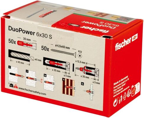 Fischer Duo Power Universal Wall Anchor with Screw, 535459 in Saudi Arabia
