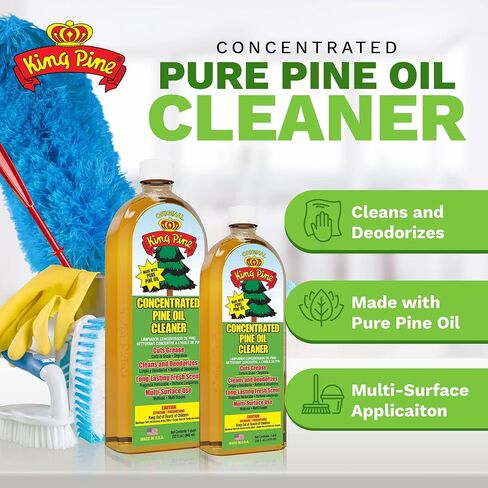 King Pine Concentrated Pine Oil Multi-Surface Cleaner Industrial Strength, Gold, 16 Fl Oz in Kuwait