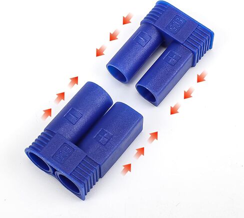 1 PCS EC5 Series Connector مع 10AWG WIR/Series Battery Adapter 10AWG 4INCH FOR LOSI/E-FLITE ، 2 مجموعات من محول موصل البطارية EC5 مطلي بالذهب 5 مم موصل موصل للذكور من أجل RC ESC in Kuwait