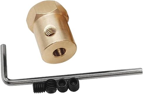 1pcs النحاس النحاس الصلب اقتران 2mm 3mm 3mm 3.17mm 4mm 5mm 6mm 7mm 8mm موصل موصل محرك الأكمام مقرن (7 مم) in Kuwait