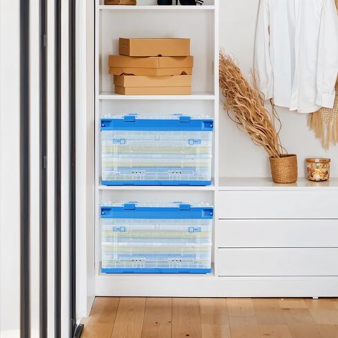 BIG RED Collapsible, Foldable, Stackable Storage Milk Crate Baskets with Handles: Ideal for Organizing Tools, Books, Food, Drinks, Camping & Transport - 45L, Red/Black (3 Pack) in Kuwait