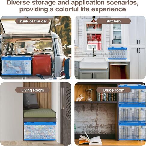 BIG RED Collapsible, Foldable, Stackable Storage Milk Crate Baskets with Handles: Ideal for Organizing Tools, Books, Food, Drinks, Camping & Transport - 45L, Red/Black (3 Pack) in Kuwait