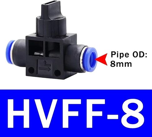 10pcs hvff الهواء الهوائي 2 الطريق تركيب سريع موصل الضغط أنبوب خرطوم الأجزاء البلاستيكية موصل موصل مفصل 4 6 8 10 12mm (HVFF-10) in Saudi Arabia