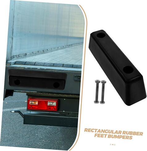 Amosfun Heavy Duty Rubber Bumper Pad Reinforced Rectangular Dock Bumper for Commercial Truck Trailer Impact Absorbing Collision Cushion for Vehicle Safety and Cargo Protection in Saudi Arabia