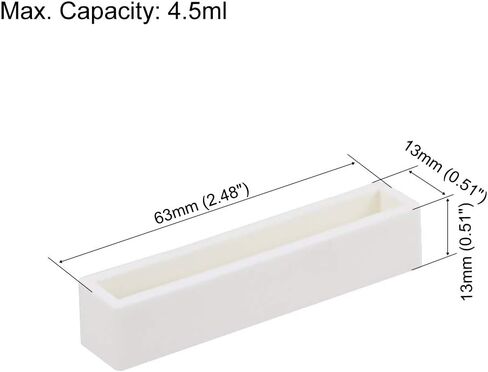 Uxcell Alumina Crucible Boat 4.5ml عينة الحامل أفران 63x13x13mm in Saudi Arabia