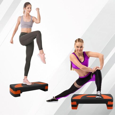 【Updated】Aerobic Step Platform ， Exercise Step Platform for Step Aerobics, Home Gym & Cardio Workouts Steppers for Exercise at Home, Core Leg Toning, Balance Training in Saudi Arabia