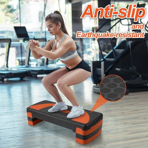 【Updated】Aerobic Step Platform ， Exercise Step Platform for Step Aerobics, Home Gym & Cardio Workouts Steppers for Exercise at Home, Core Leg Toning, Balance Training in Saudi Arabia